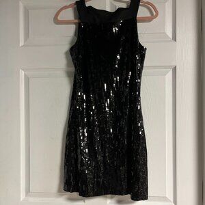 black Sequin Eli Tahari mini dress.  Party!